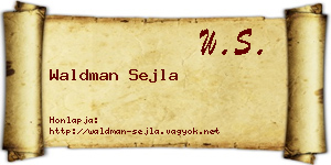Waldman Sejla névjegykártya